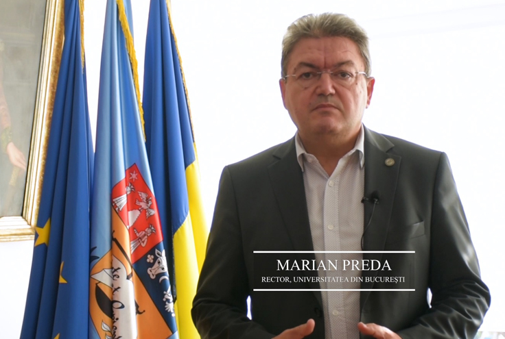 rectorul Universității din București, profesorul Marian Preda