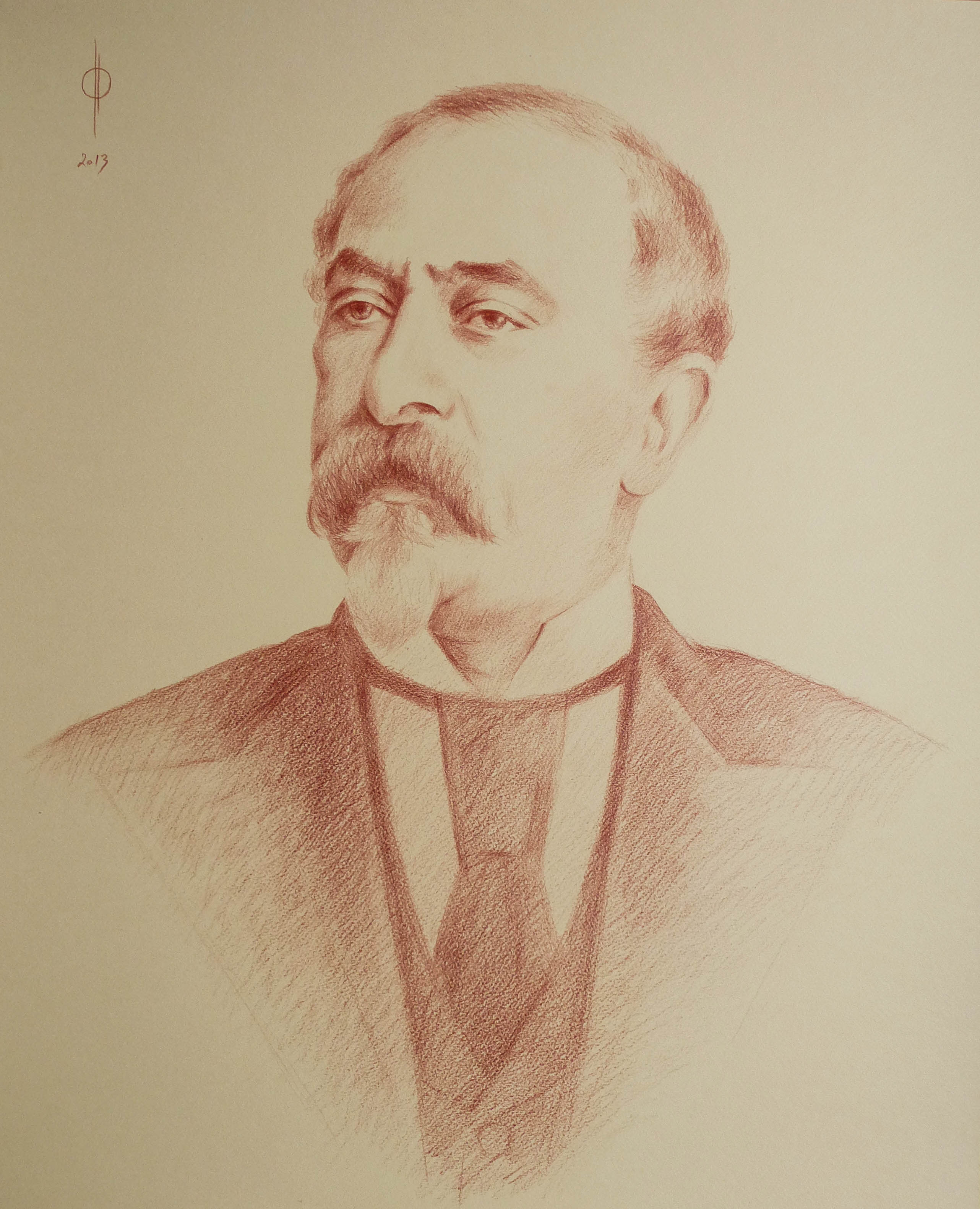1. Gheorghe Costaforu - sanguina hartie, 60x49 cm, 2013