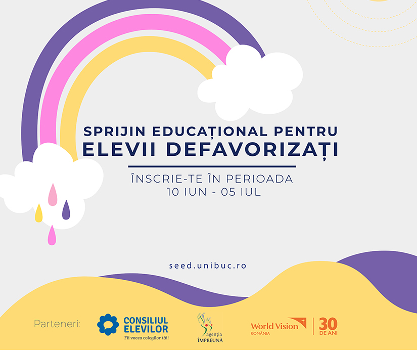 inscrieri UB SEED sprijin elevi defavorizati universitatea din bucuresti unibuc